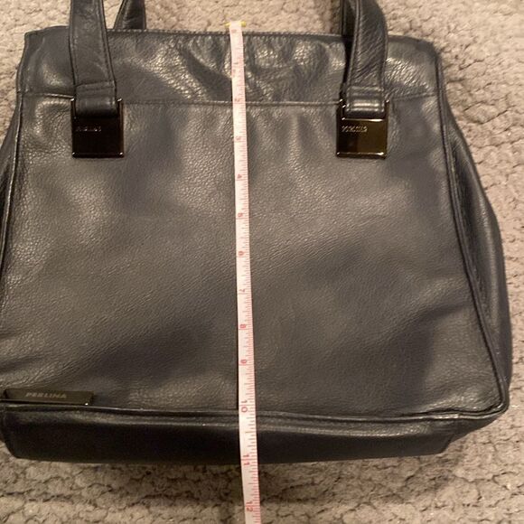 Perlina Black Shoulder Bag Purse Satchel - Picture 6 of 9